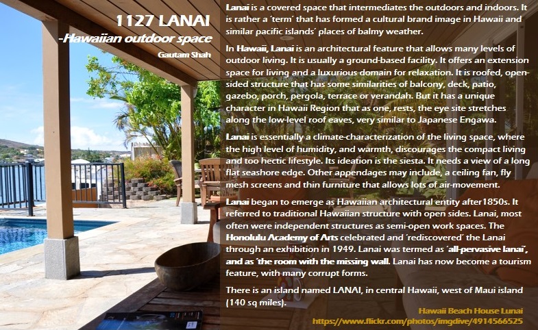 1127 LANAI -Hawaiian outdoor space